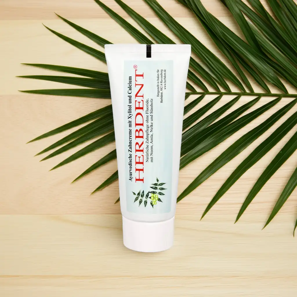 HERBDENT Ayurvedische Zahnpasta im Onlineshop kaufen ✓ Erfrischende ayurvedische Zahnpasta ✓ ohne Sodium Saccharin ✓ ohne Fluoride und Mikroplastik ✓ 100% vegan, mit Calcium